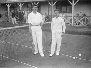 Japanese emperors son as tennis player at Yokohama specie bank sports ground