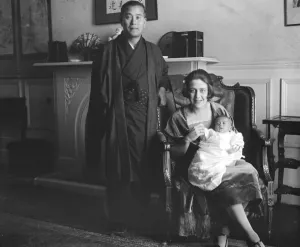 Japanese Poets English Bride Mr Gonnoske Komai, with his wife and baby 29 December