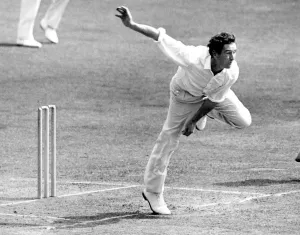 Bowler Prints: Jeff Jones, left arm fast medium bowler of Glamorganshire currently battling out