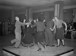 Jitterbugs come to London. dance / dancing / party season / celebration / happy vintage