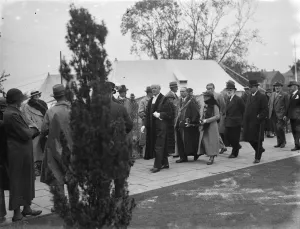 John Barnes at a opening ceremony at Well Hall in Eltham, Kent. 1936