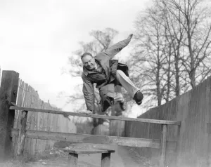 Healthy Prints: John Topham jumping a style 1936 A John Topham / TopFoto