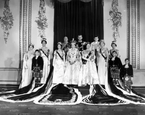 June 2nd 1953: The Queen Elizabeth II with other members of the Royal Family at Buckingham