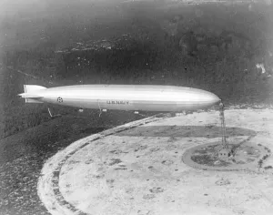 Aerial View Prints: Just a few moments before the airship Shenandoah sailed away for its transcontinental trip