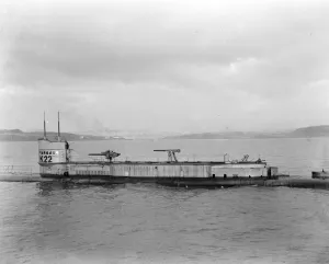 K22, a steam - propelled First World War K class submarine of the Royal Navy