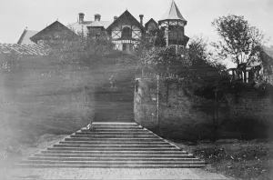 Home Prints: Kashmir, India. Maharajah, Sir Hari Singhs private house on the hill above