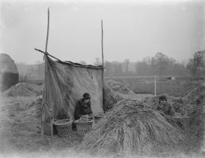 Baskets Prints: Keeping out cold. 1935