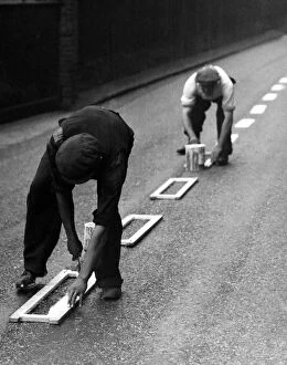 Ww2 Wwii World War Two Collection: Kent authorities have speeded up the traffic marking signs on all secondary roads