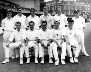 Kent County Cricket Team at The Oval, Kennington. Back Row - Left to Right A. Knott