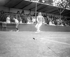 Sport Prints: Kent Lawn Tennis Championships were continued at Beckenham. F. Gordon Lowe playing