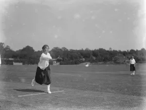Traditional Prints: Kent versus Sussex, ladies stoolball match at Horsham cricket grounds
