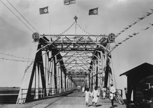 Khartoum Bridge opened in the Sudan. A view of the new bridge after the opening ceremony