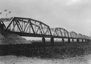 Crossing Prints: Khartoum Bridge opened in the Sudan. A view of the new bridge after the opening ceremony
