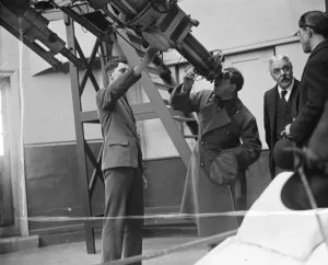 King Amanullah at Greenwich observatory. 12 March 1928