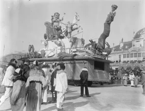 King Carnival at Nice. One of the cars. 26 February 1924