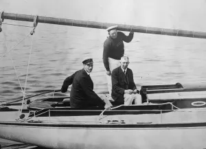 The King of Denmark in his yacht 23 April 1923
