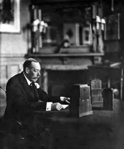 Royal Prints: King George V Christmas broadcast on radio in 1934