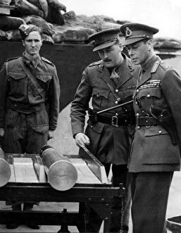 Nineteen Forties Collection: King George VI visited many searchlight units, listening posts and gun emplacements