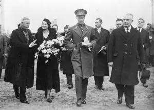 King Leopold of the Belgians opens second section of the Albert Canal. 17 October 1934