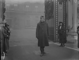 Award Prints: The King presents police medals at Buckingham Palace Investiture. Superintendent F Andrews