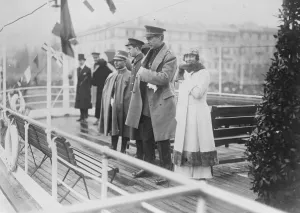 Royalty Royal Royals Prints: The King and Queen of the Belgians with their son Prince Leopold paying a visit to