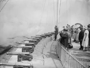 The King and Queen board Royal Yacht for holiday afloat