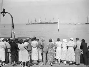 The King and Queen board Royal Yacht for holiday afloat. The King and Queen arriving