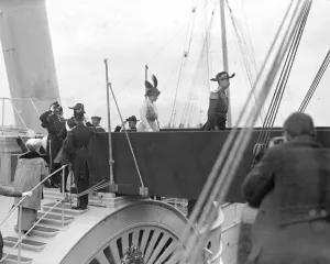Prince Prints: King and Queen of Denmark at Port Victoria. King Christian and Queen Alexandrine