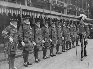 City Of London Prints: The King and Queen drove in state from Buckingham Palace to the House of Lords for