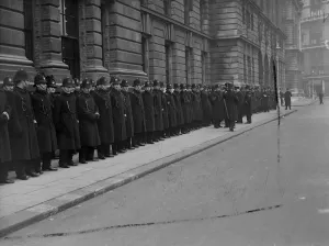 The King and Queen drove in state from Buckingham Palace to the House of Lords for