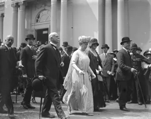 Suit Prints: King and Queen of Italy at British Empire exhibition at Wembley. The Royal party