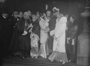 King and Queen open parliament in state. The King and Queen drove in State