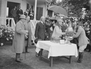 The King and Queen at Ranelagh when they witnessed the final for the Kings Cororation Cup