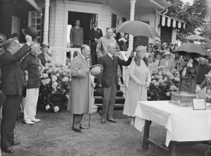 The King and Queen at Ranelagh when they witnessed the final for the Kings Cororation Cup