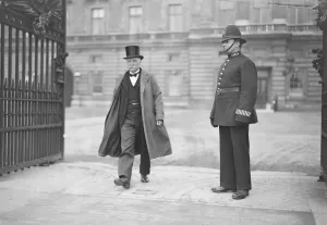 Socialist Prints: The King receives his Labour M P representative at Buckingham Palace. Mr Brown