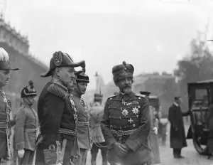 Romania Prints: The King of Romania at the Cenotaph 12 May 1924