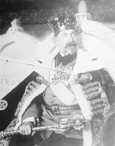 The King of Romania in coronation dress 13 November 1922