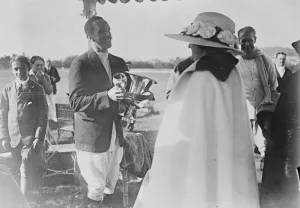 Royalty Royal Royals Prints: King of Spain receives Polo Cup Alfonso XIII receiving from the Duchess De Guiche