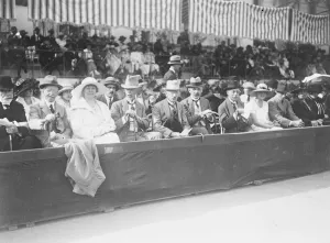 Swedish Prints: King of Sweden at Cannes The King of Sweden ( fourth from left ) watching the tennis