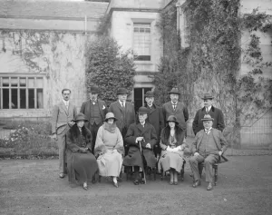 The King of Sweden as the guest of Sir Trehawke and Lady Kekewich Group taken at Peamore House