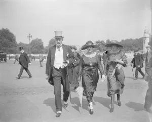 Top Hat Prints: The Kings Garden Party Buckingham Palace Sir W and Lady Davidson and their daughter