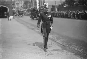 Kings levee at St Jamess Palace. Sir John Simon leaving. 30 May 1927