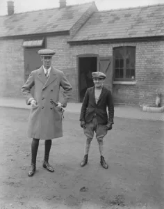 The Kings trainer and jockey. Mr W Jarvis has been appointed to succeed Mr R