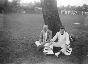 Many well known celebrities at cricket General Staveley ( on left ) and General