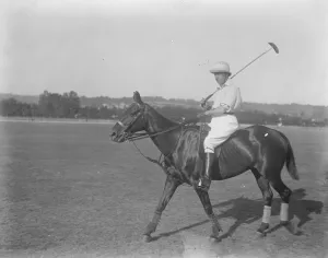 Horseback Prints: Well known Society people at Deauville. Baron de Rothschild ready for a game of polo