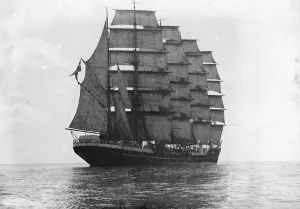 Ocean Prints: Kobenhavn. Sailing ship. 1924