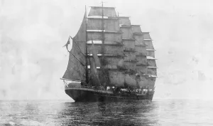 Ocean Prints: The Kobenhavn. Sailing ship. 1925