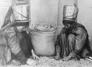 The Kolkhox [Kolkhoz - collective farm] peasant women of Soviet Russia, intent