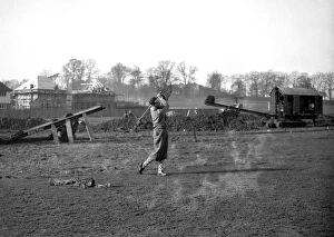 Houses Collection: L Hickman, the golf professional at the Hangar Hill Golf Club, Ealing, West London