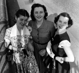 Three Prints: L-R Irene Geraghty, Mary Duggan, and Penny Horley, artist, 18 years old
